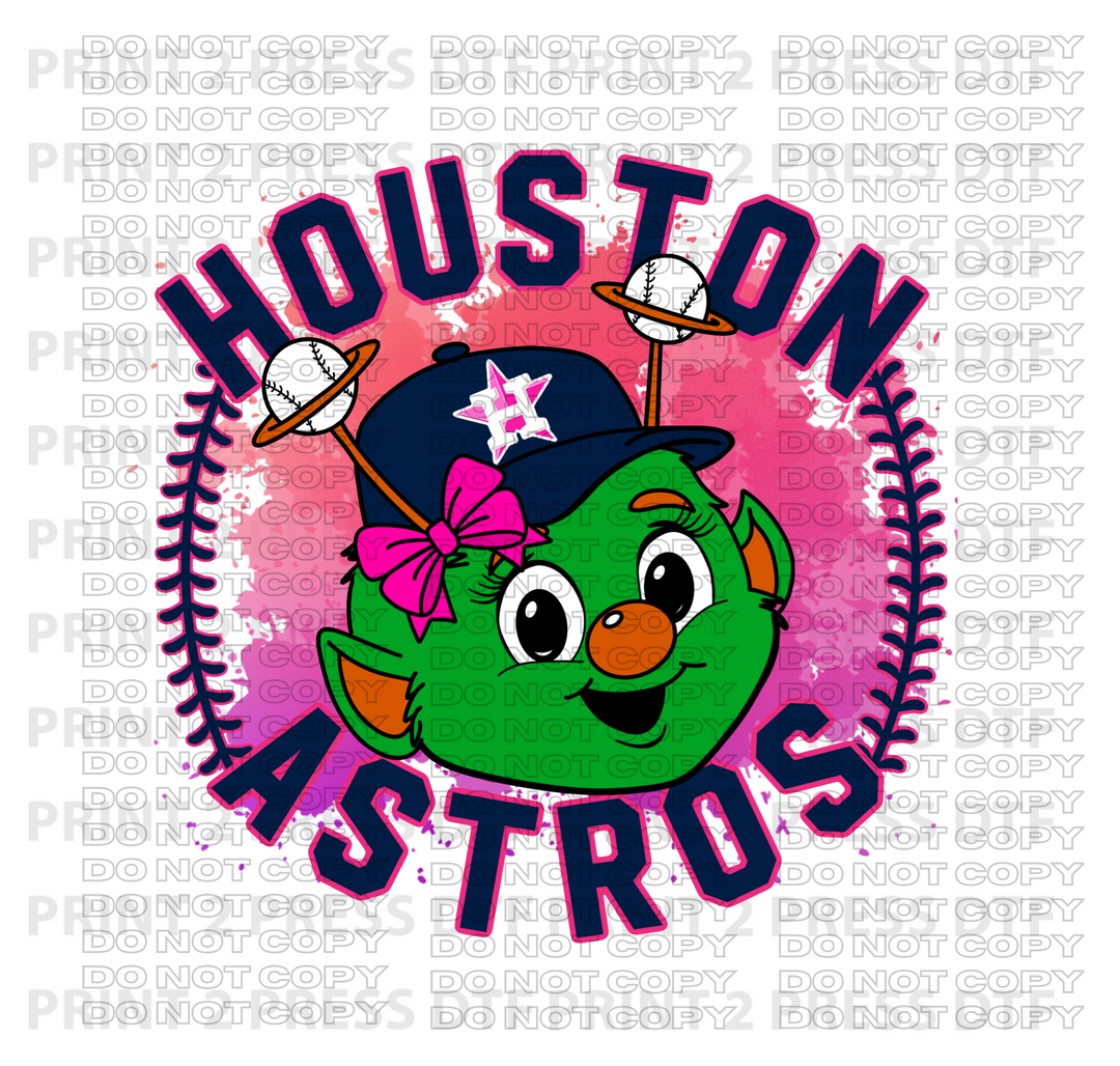 Pink Mascot Baseball