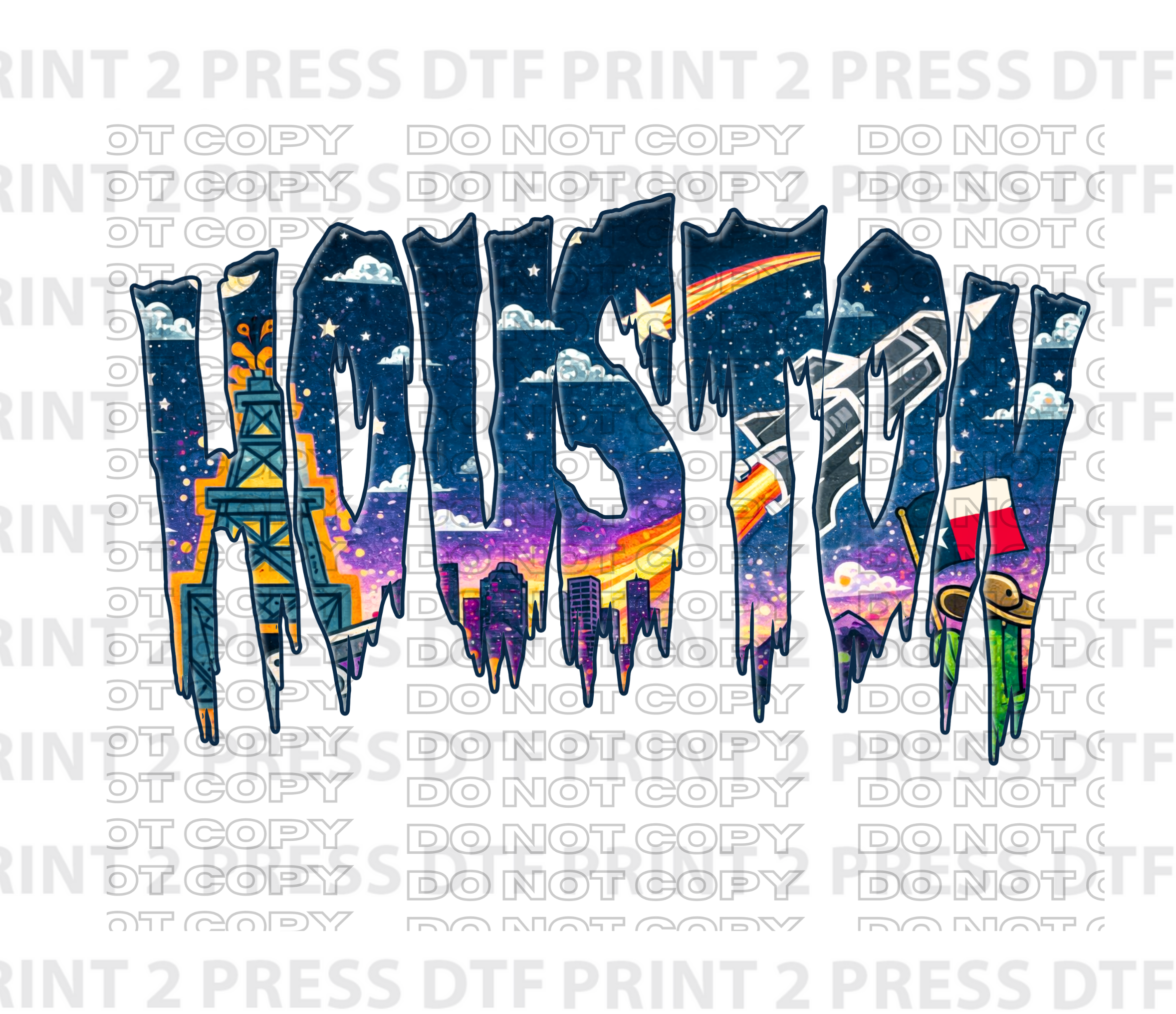 Houston with Images – Print2Press DTF Boutique