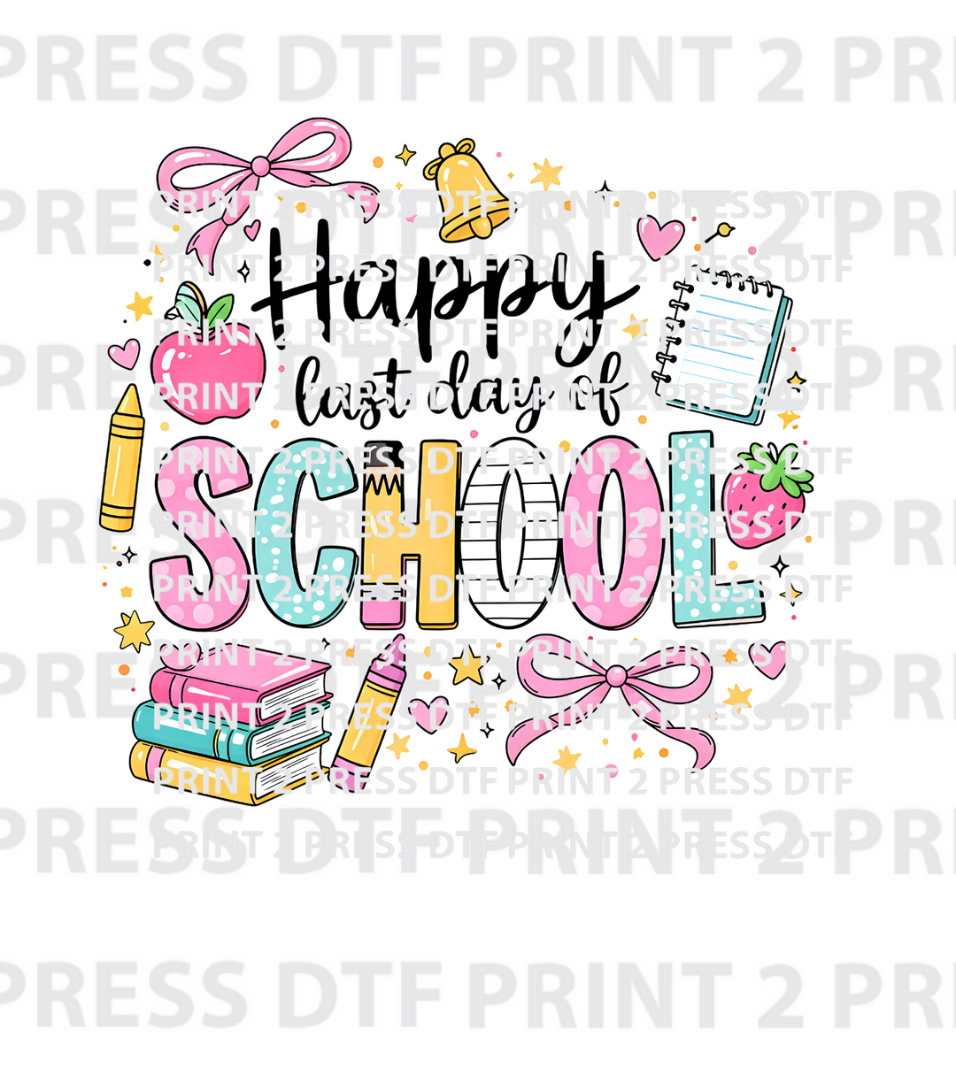 HAppy Last Day Of School Bows nd Books