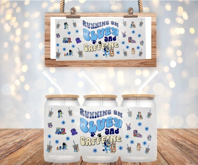 Blue Dog Running on Coffee