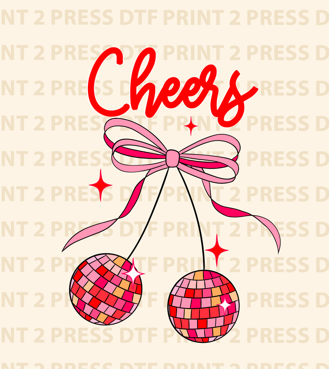 Cheers Cherry Disco Balls